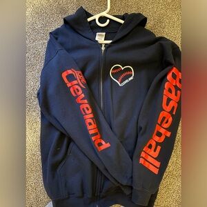 Cleveland Indians women’s large zip up hoodie